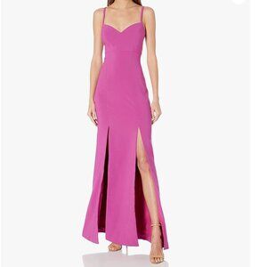 Likely Alameda Sweetheart Neck Double Slit Fit & Flare Gown - Deep Orchid - 8